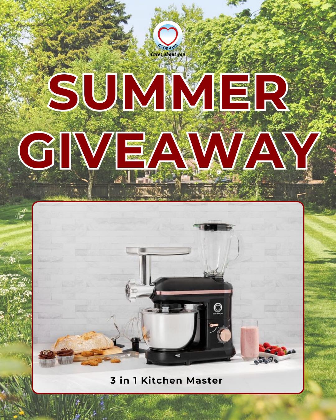 Cook4Life - ☀️ Summer Giveaway Alert! ☀️ Win a 3-In-1... | Facebook