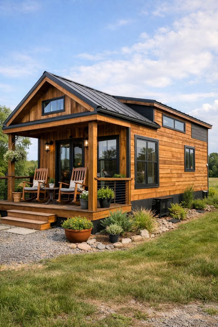 Tiny - Step inside this timeless rural porch tiny home and enjoy a ...