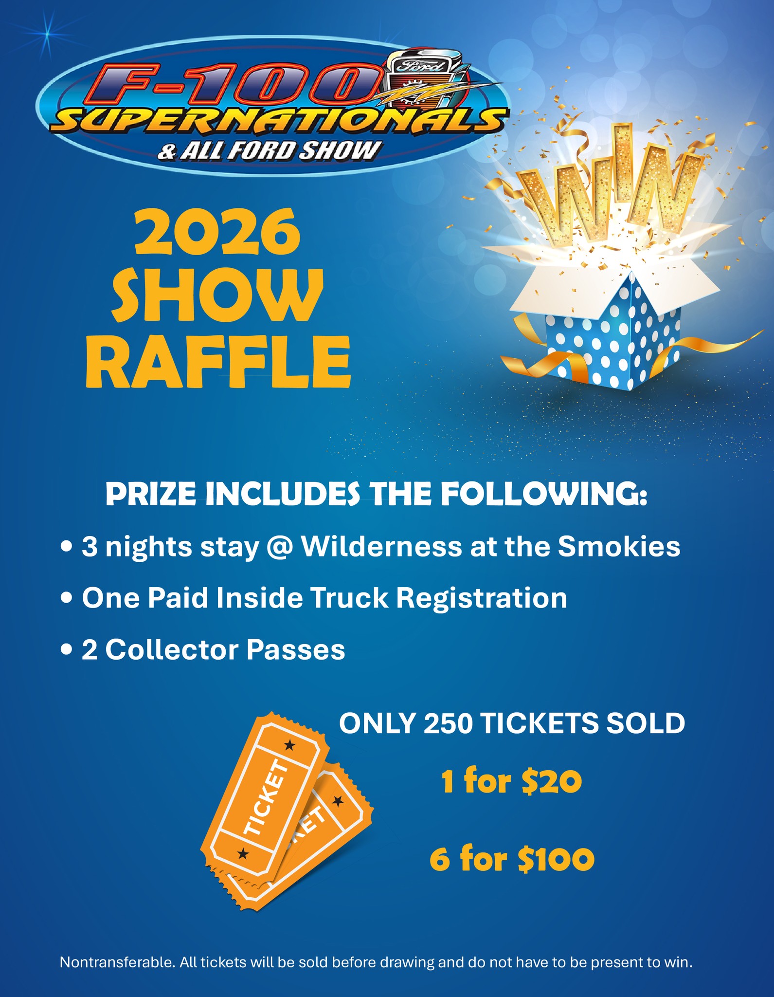F-100 - Sure Hope This Super Raffle Offer Gets Your Attention ...