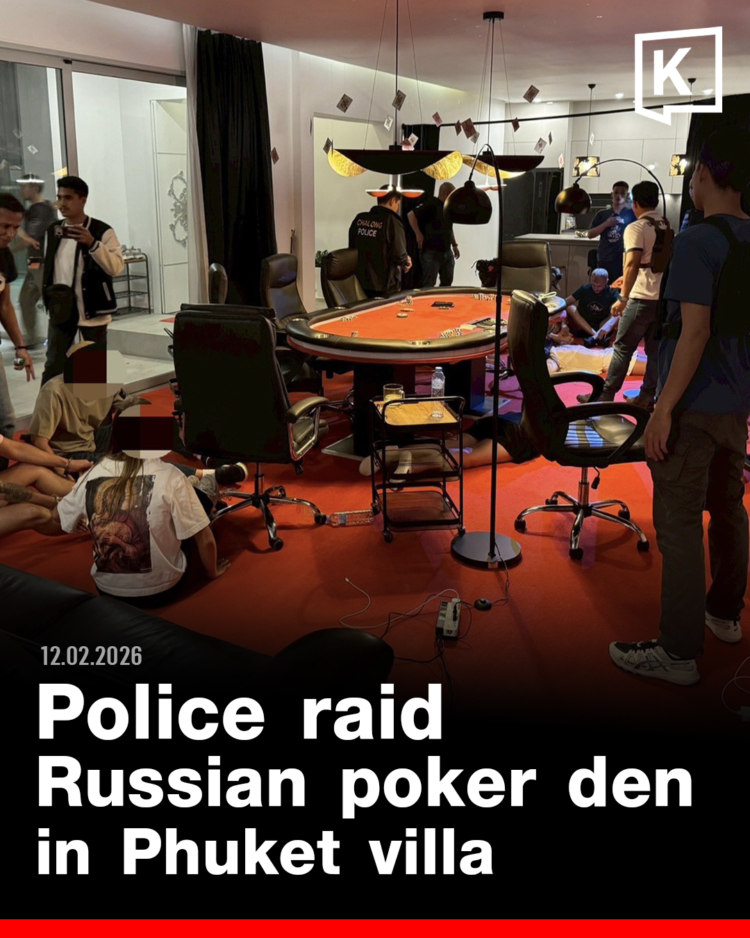Khaosod English - PHUKET — 12 February 2026, Police on the... | Facebook