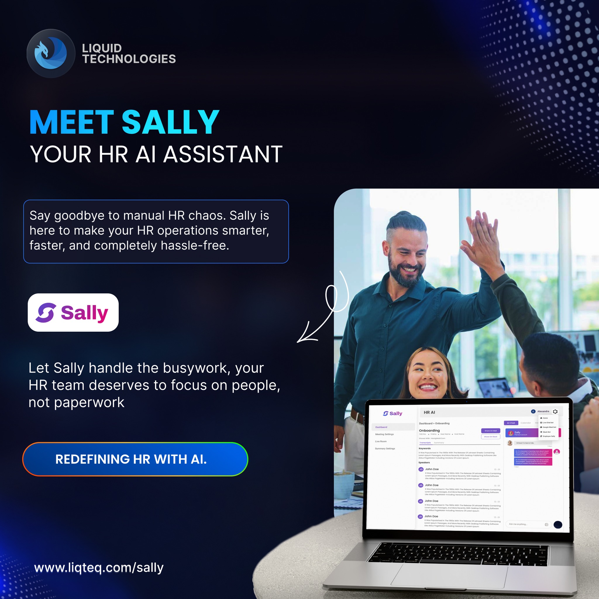 Liquid - Meet Sally – Your All-in-One HR Assistant From smarter hiring ...