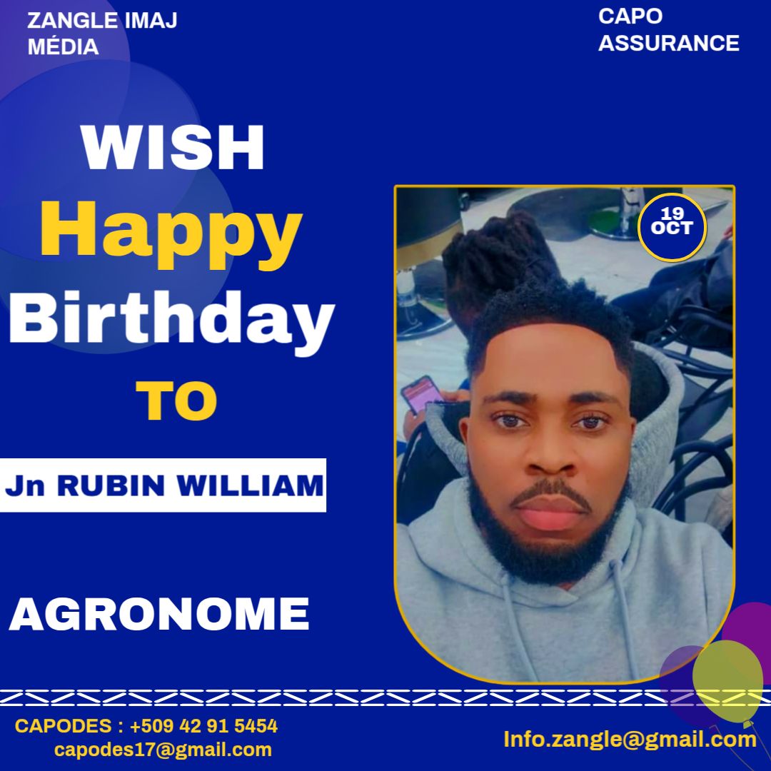 ZangleImaj - Joyeux anniversaire à notre agronome, Jean rubin william ...