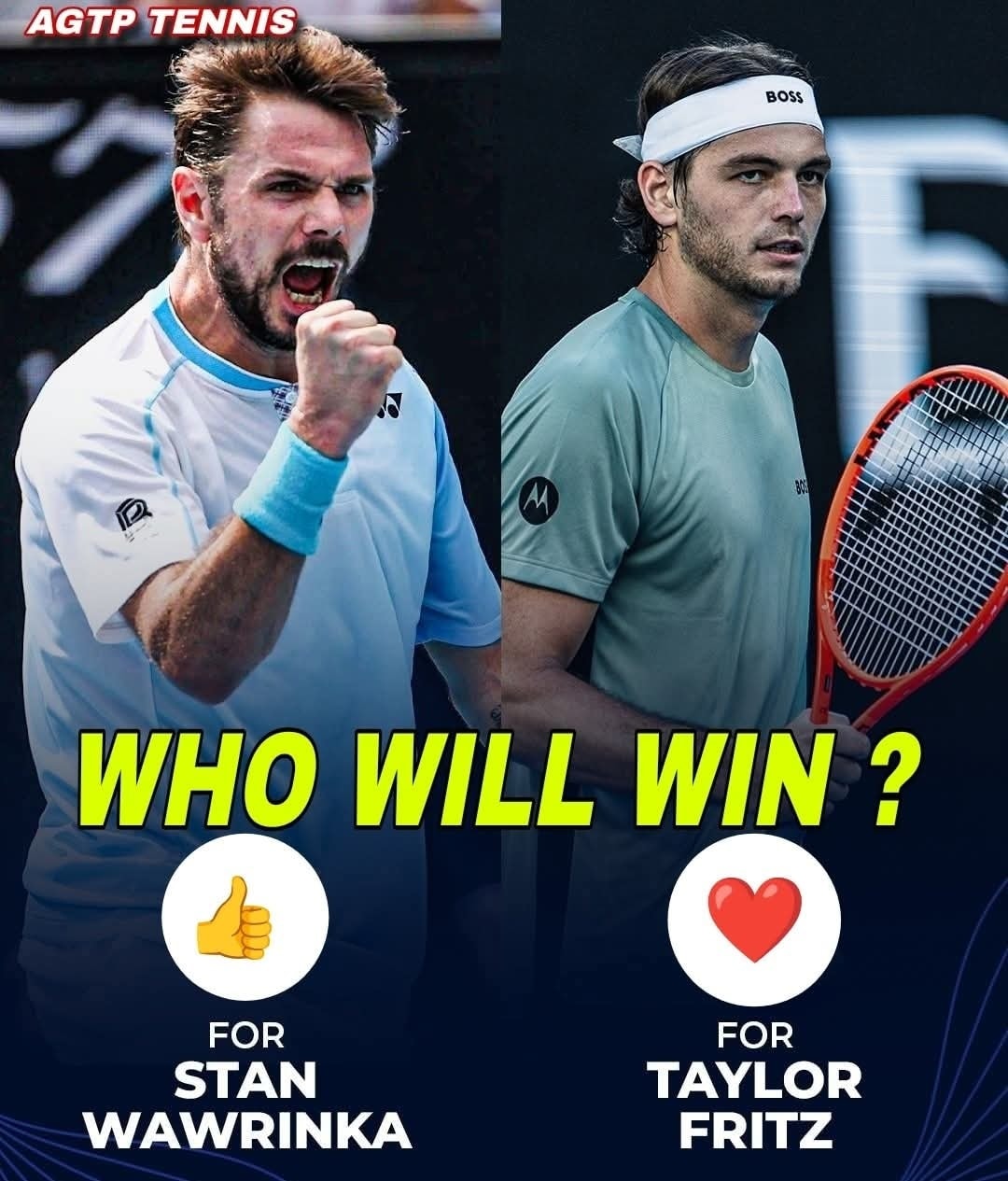 AGTP Tennis - 🔥 WHO WILL WIN? | AUSTRALIAN OPEN THIRD... | Facebook