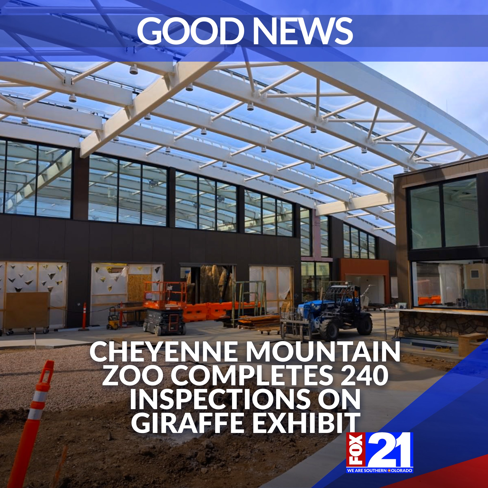 Construction continues on the new giraffe exhibit at Cheyenne