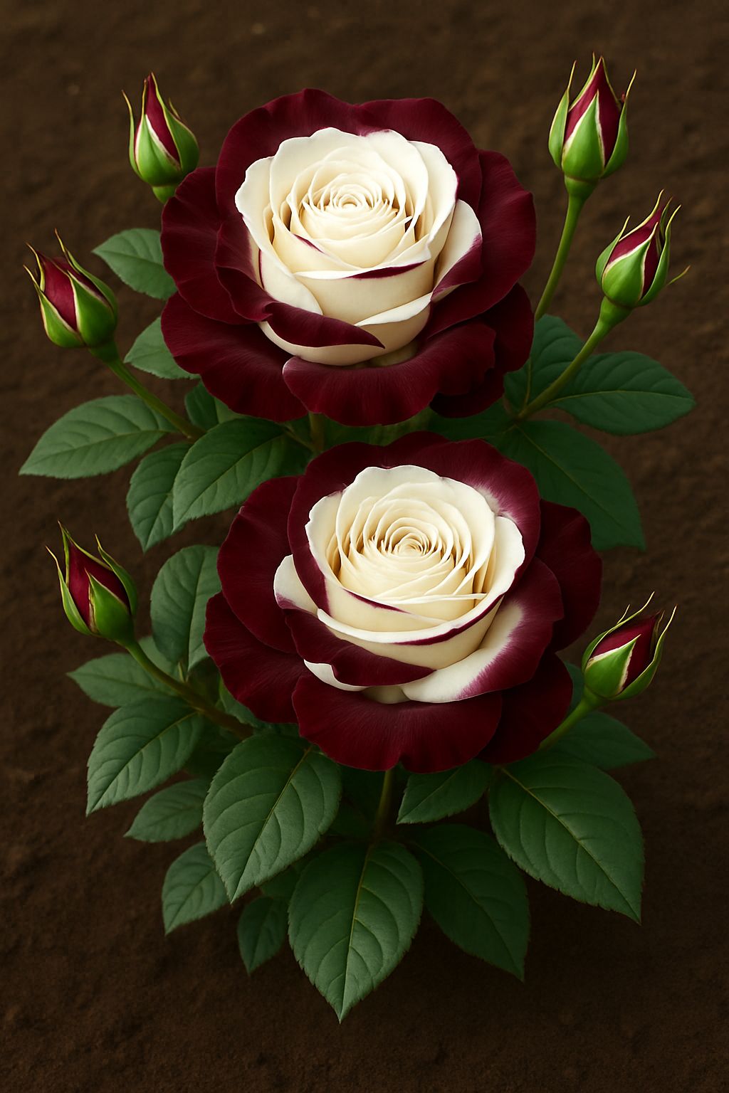 Blooming - Beautiful two-tone roses blooming gracefully with stunning ...