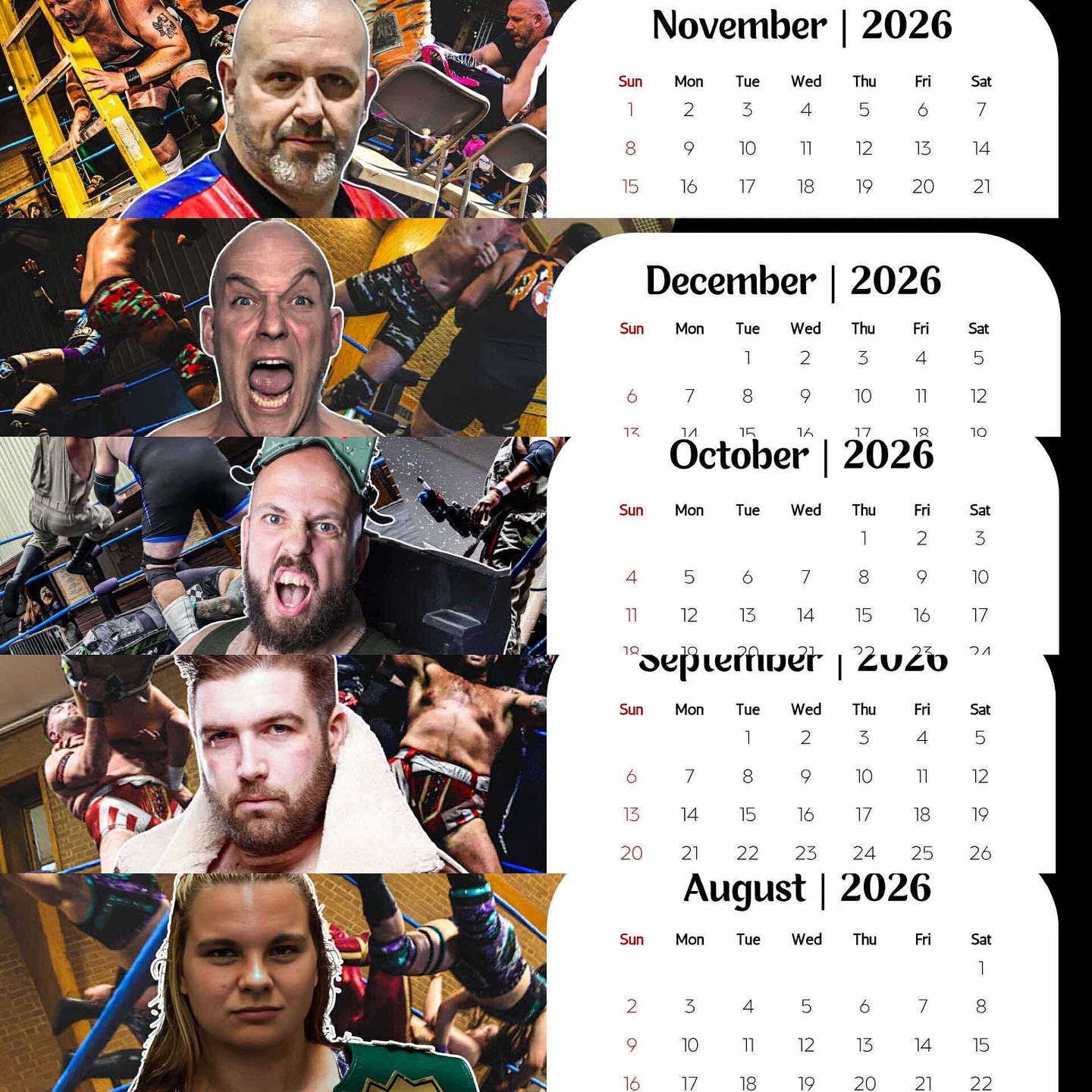 KAPOW - 🚨 THESE ARE FLYING! 🚨 The 2026 SWF and KAPOW Wrestling Calendar ...
