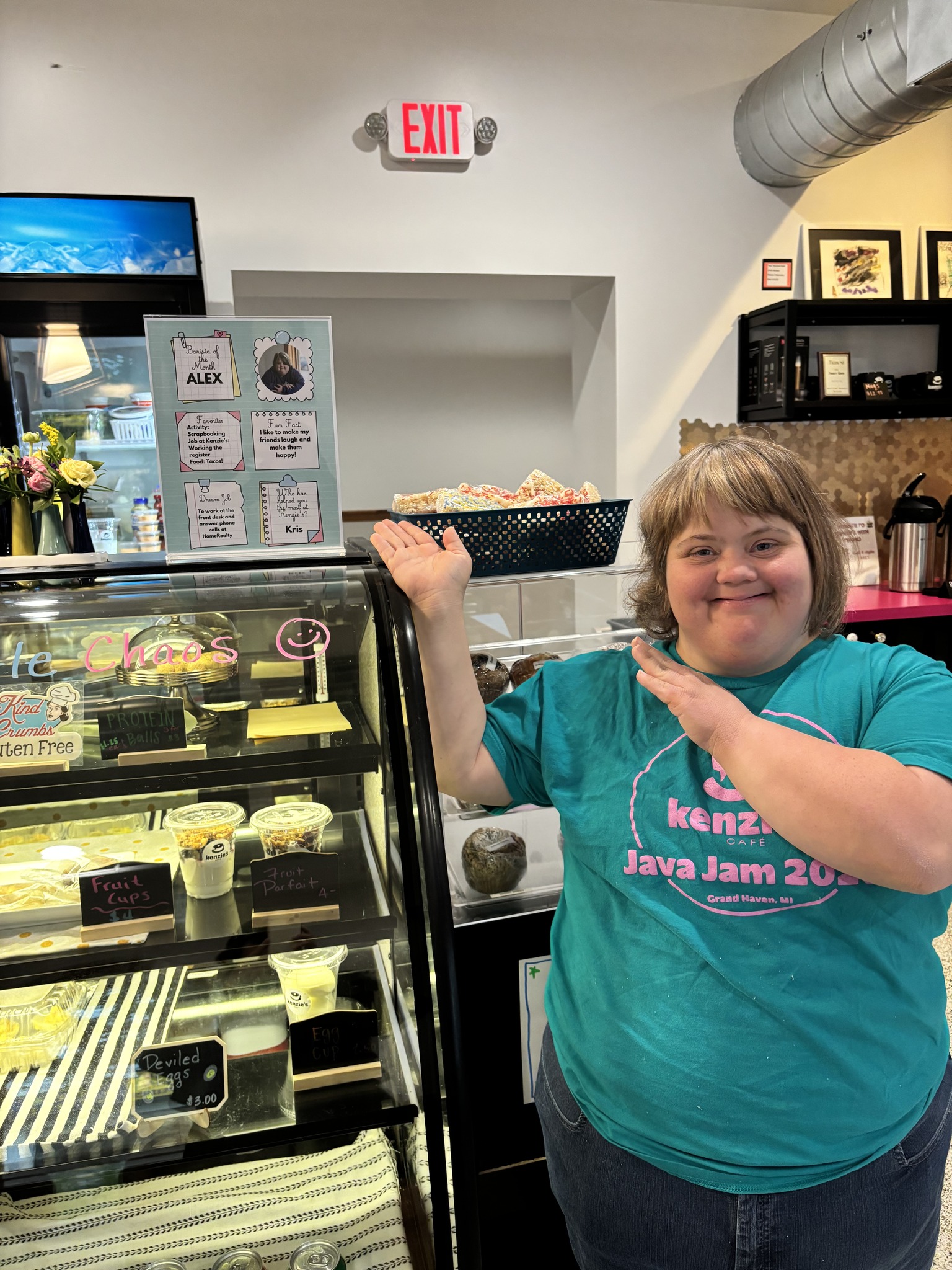 Kenzie's Cafe celebrates Alex as barista of the month