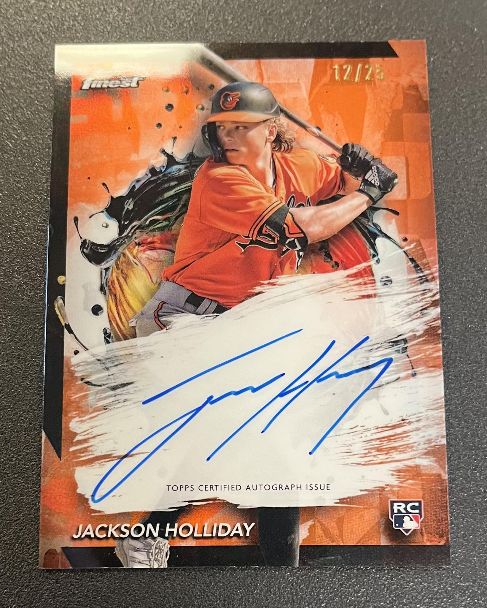 Absolutely huge hit from Topps Finest! Jackson Holiday Rookie Auto 
