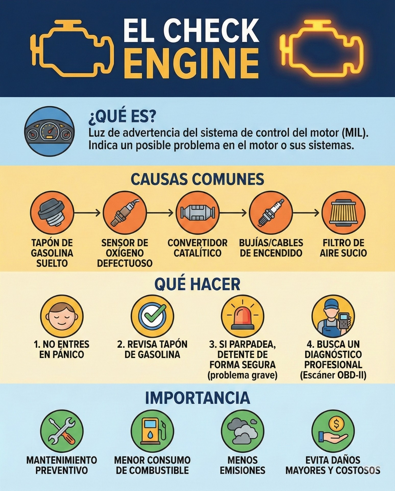 Sin - 📍Sabías que significa el CHECK ENGINE en tu auto? #mecanica # ...