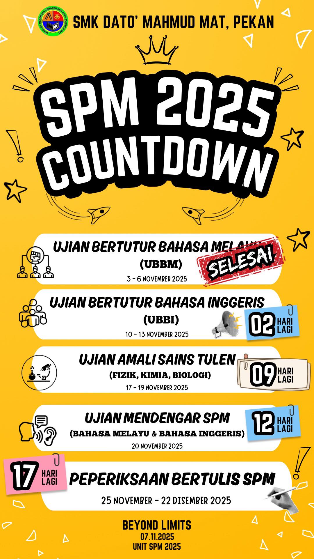 SMK - DMASS COUNTDOWN SPM 2025 : 7.11.2025 #dmassgemilang # ...