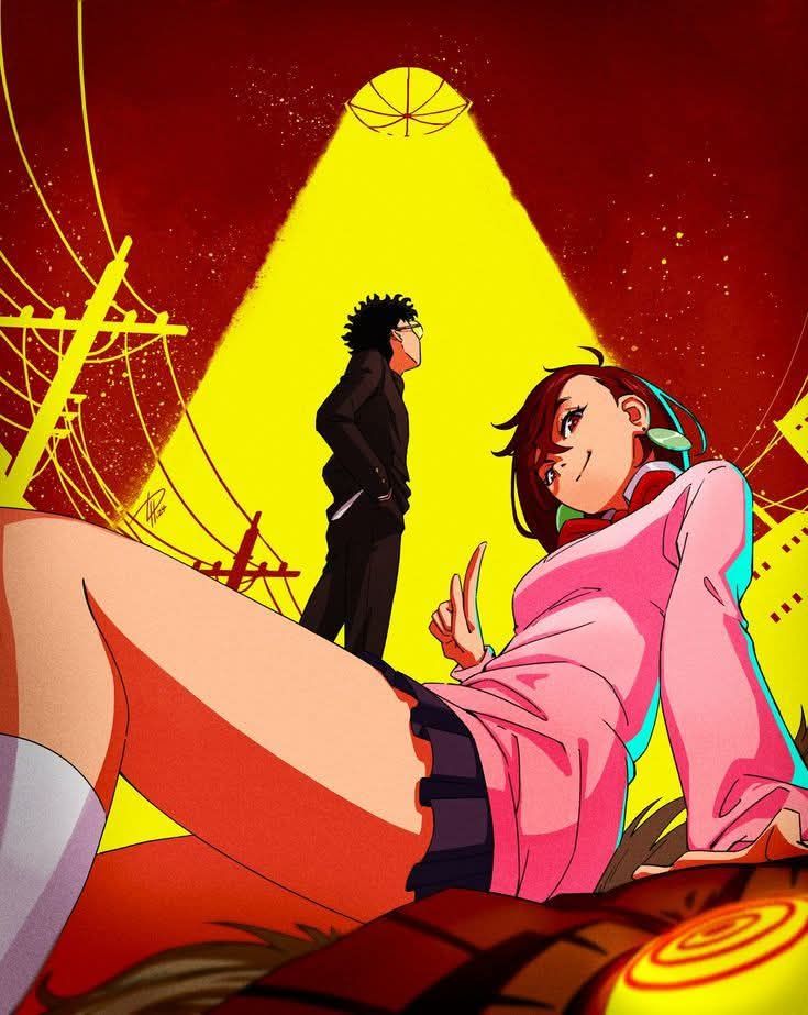 lady in red dress dandadan season 2 references Gomora and King aira silky form