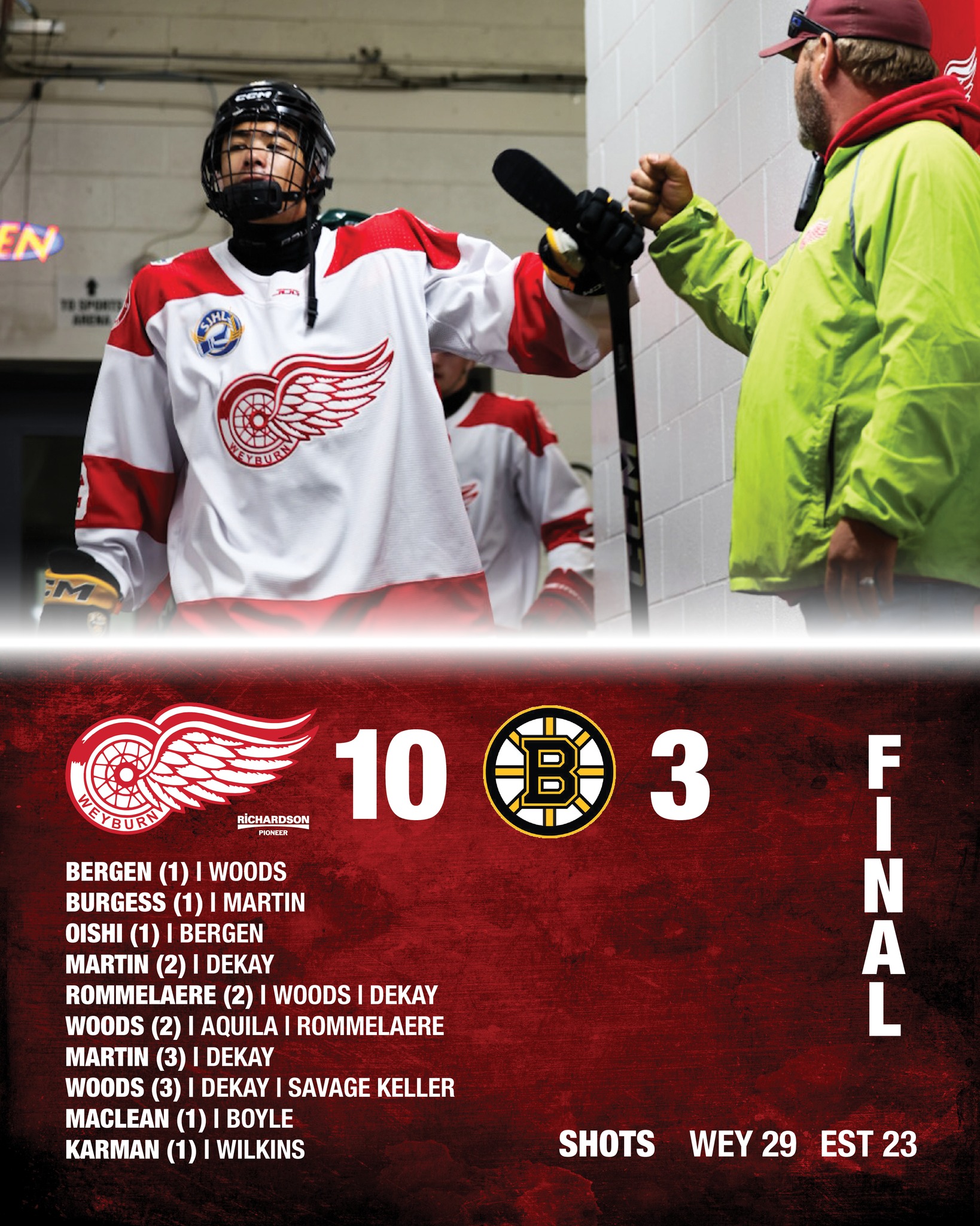🔥 The Red Wings dominate the Bruins in... - Weyburn Red Wings | Facebook