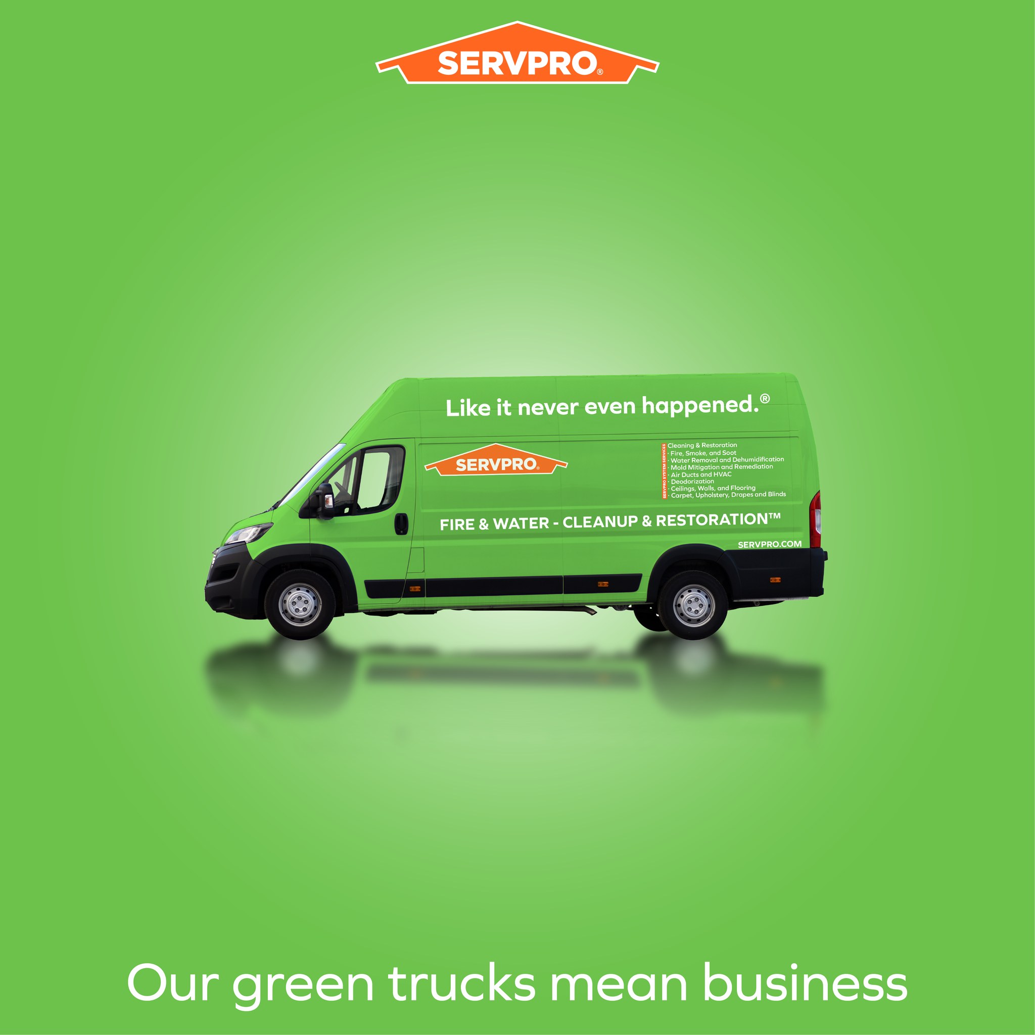 When our green trucks pull up, here’s... - Servpro Team Clark | Facebook