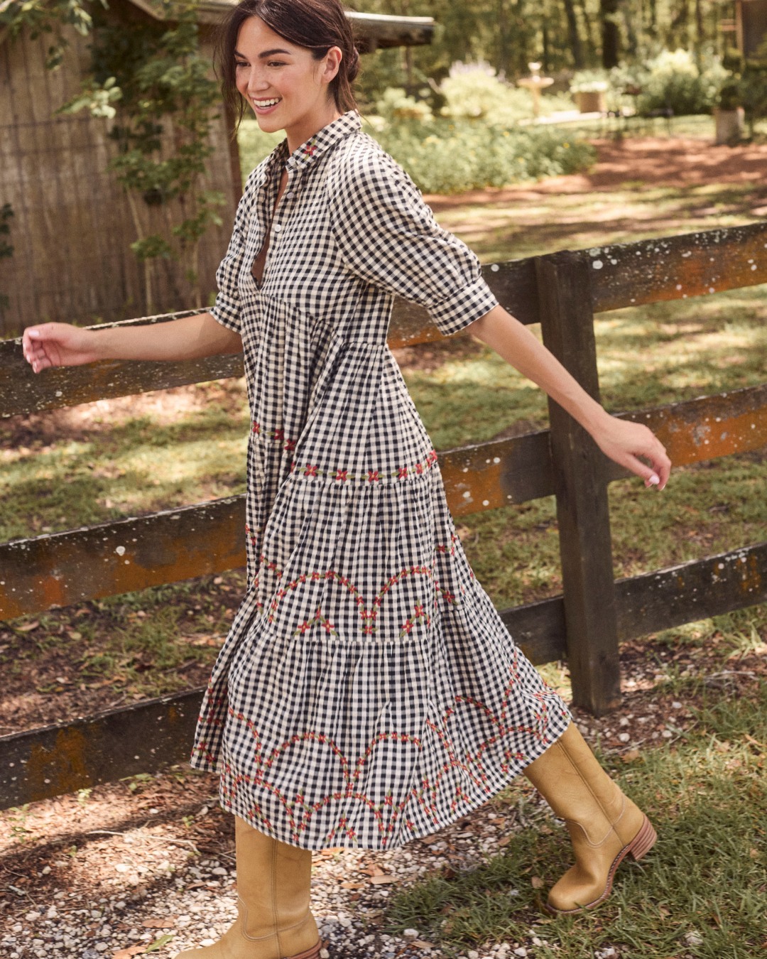 gingham dress winter Our most-loved Rebecca is now in & embroidered!! ❤️ New Fall Dresses! https://bit.ly/FallDresses-NL Asymmetrical Off Shoulder Dress cyberoutlet24 Wear it for the RUNS SMALL ----- PLEASE SIZE UP ONE SIZE LARGER:Large 12