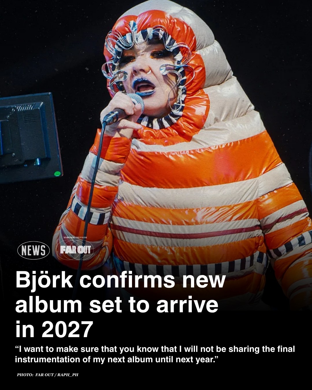Björk has confirmed that she is set to release a new album in 2027