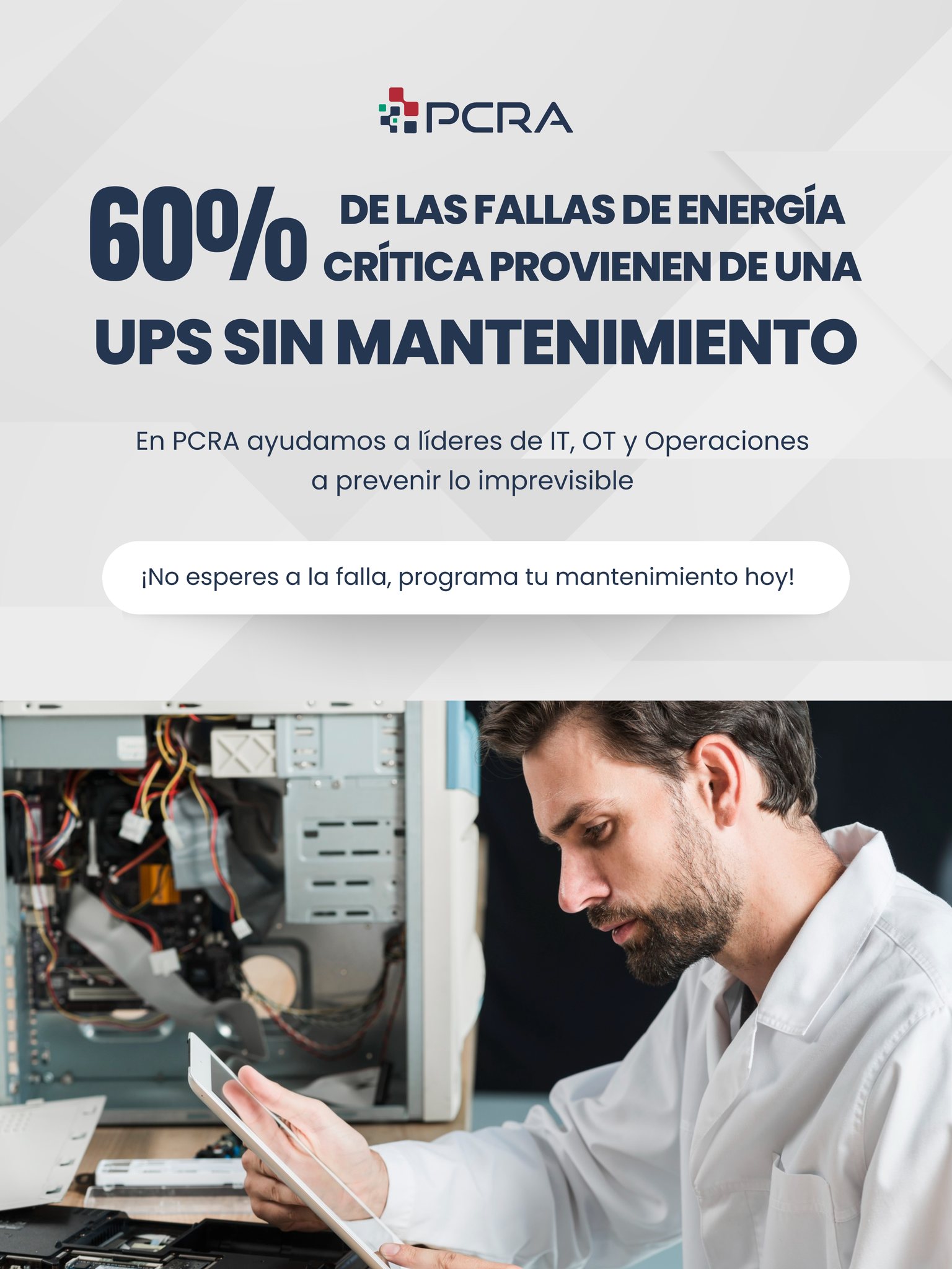 PCRA - ⚡ El 60% de las fallas en sistemas de energía crítica se deben a ...