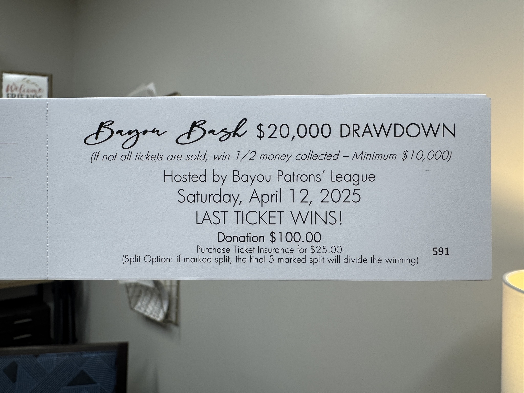 Bayou - 🎟💰Drawdown Tickets for ½ Tuition & $20,000 Raffle 🎟💰 🍀 Are you ...