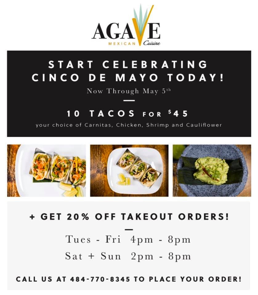 Agave Mexican Cuisine - Chadds Ford, Pennsylvania - Menu ...
