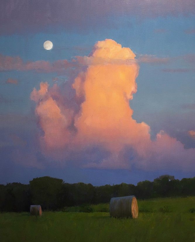 Devin - Under a harvest moon. Oil painting and filmed lesson tutorial i ...