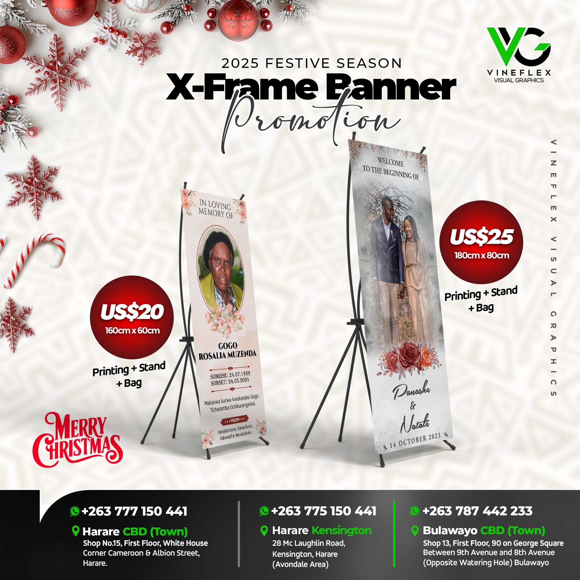 Stand Alone Banners. Festive... - Vineflex Visual Graphics | Facebook