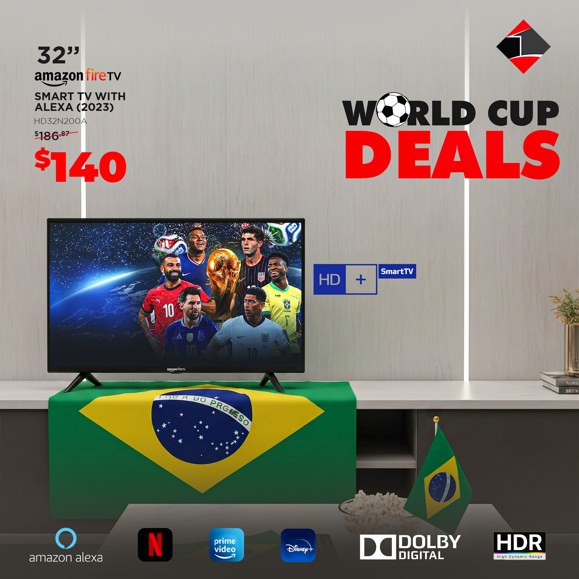???? ???? = ??? ??????? ⚽? AMAZON FIRE 32″ 2 