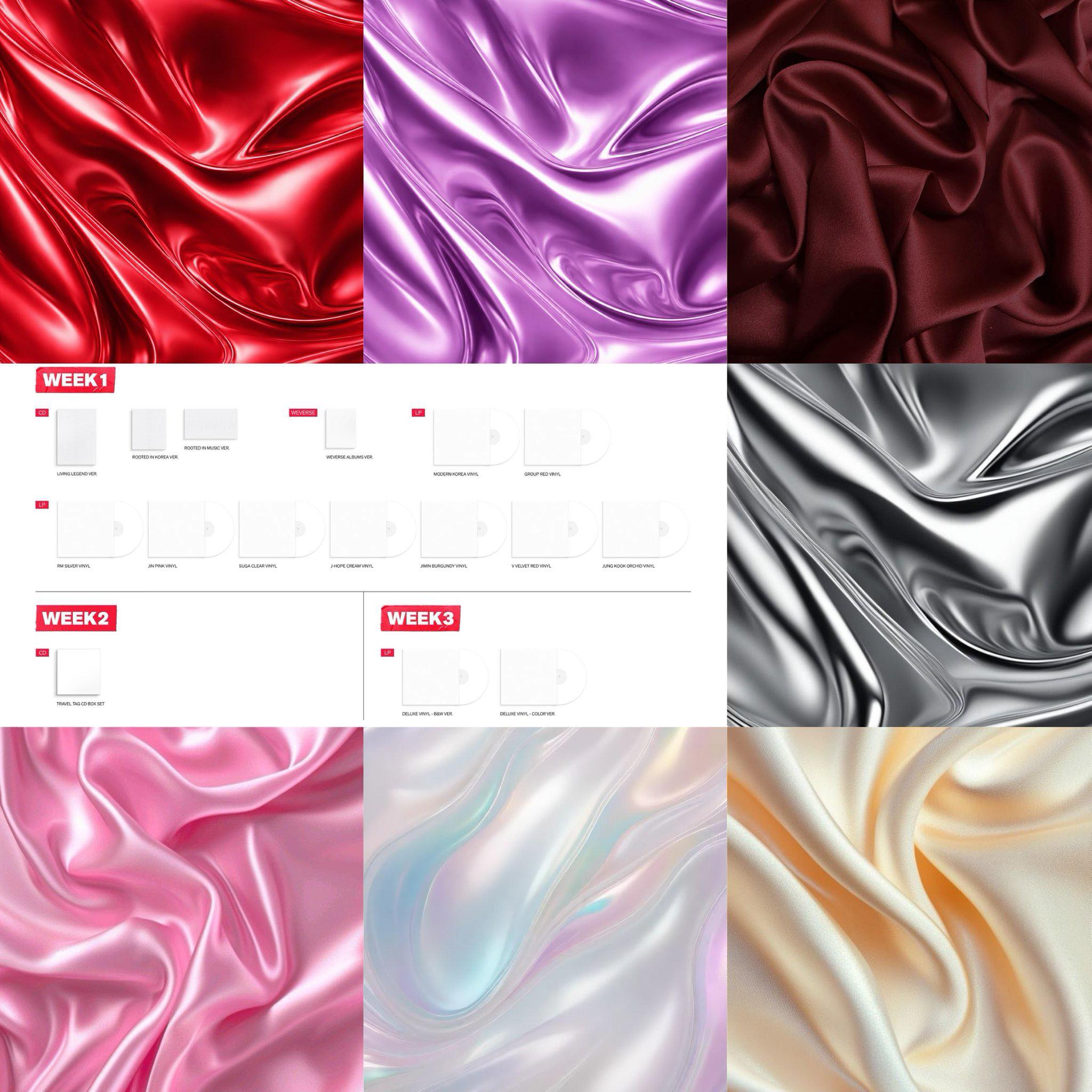 ARIRANG BTS MEMBERS INDIVIDUAL VINYL COLOURS ARE SO PRETTY ? RM 