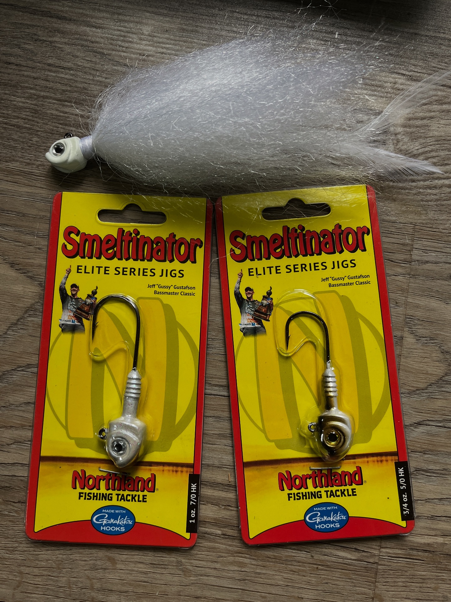 Smeltinator jigs for pike and lake trout fishing