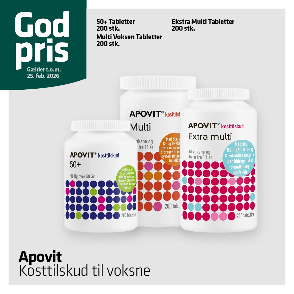 GOD PRIS på Apovit kosttilskud 💪🏽... - Thisted Svane Apotek | Facebook