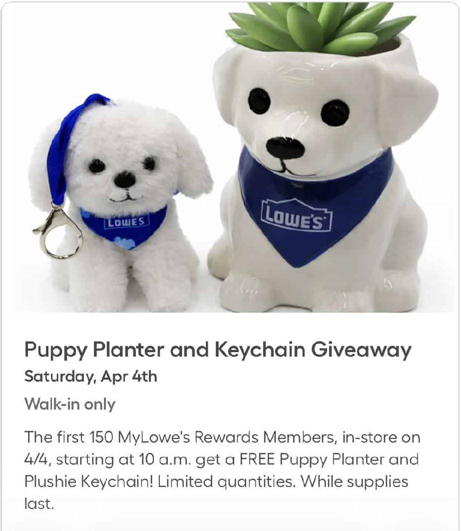 On April 4, 2026, Lowe's is giving the first 150 MyLowe's Rewards