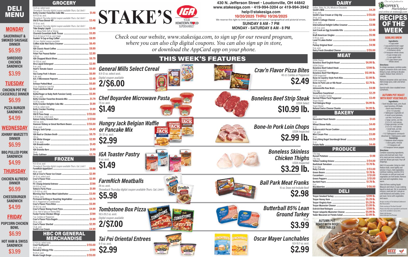 Stake's - Check out our Weekly Ad on our website, www.stakesiga.com,or ...