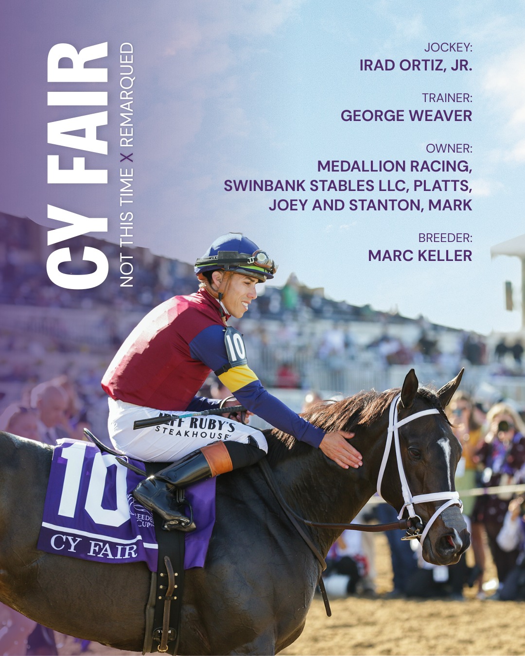 Cy Fair gave trainer George Weaver his first Breeders' Cup victory
