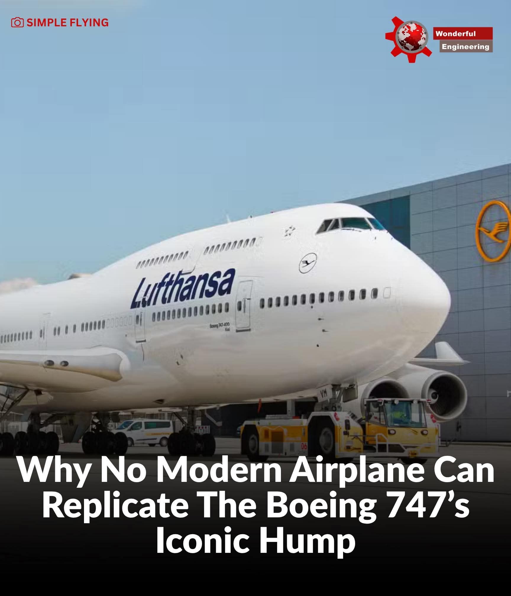 The distinctive upper deck hump of the Boeing 747 is one of 