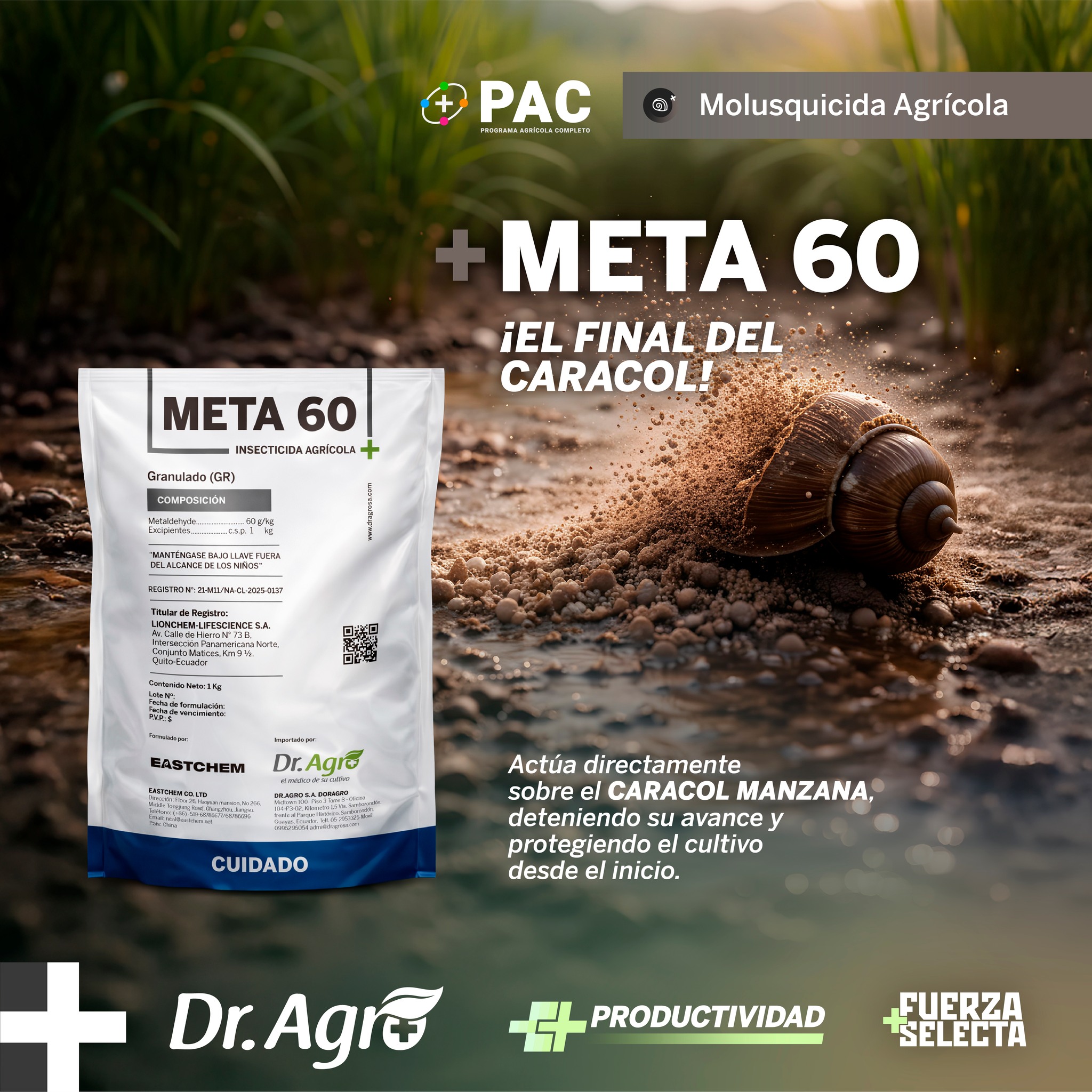 Dr. Agro - 🐌 El final del caracol. META 60 actúa de forma... | Facebook