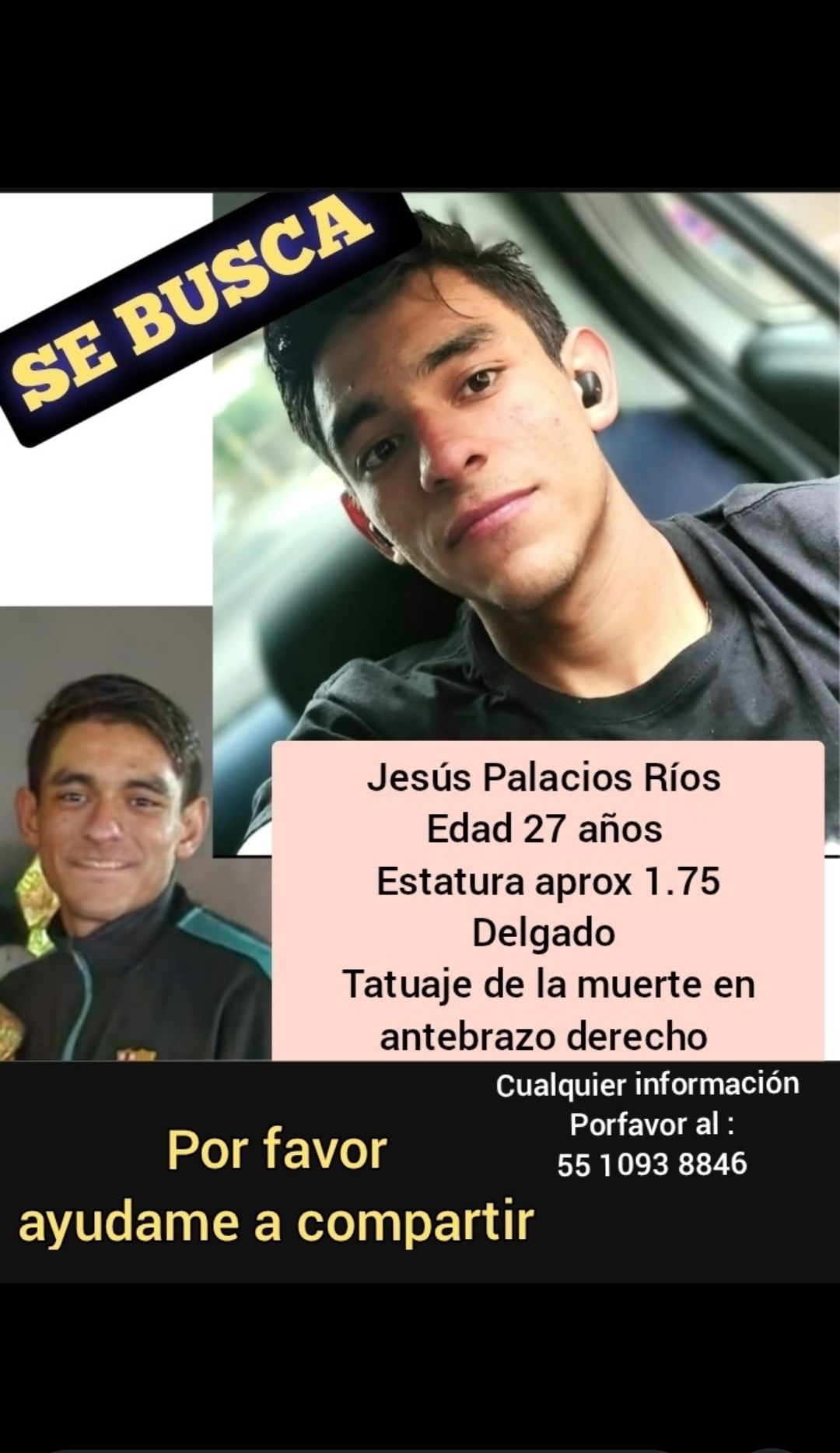 🔴 Desaparece en Lerma Leopoldo Aurelio Farrera, hermano de la ex