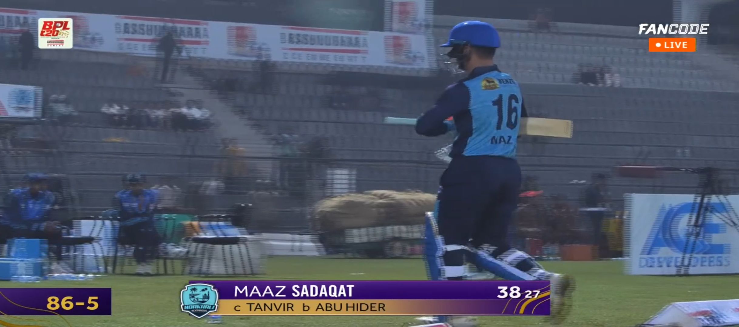 RJ Shahzaib - Maaz Sadaqat made 38 of 27 in his first... | Facebook