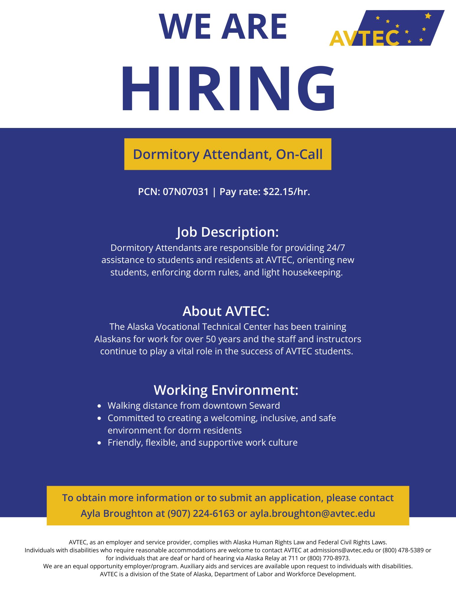 AVTEC - Alaska Vocational Technical Center | Seward AK