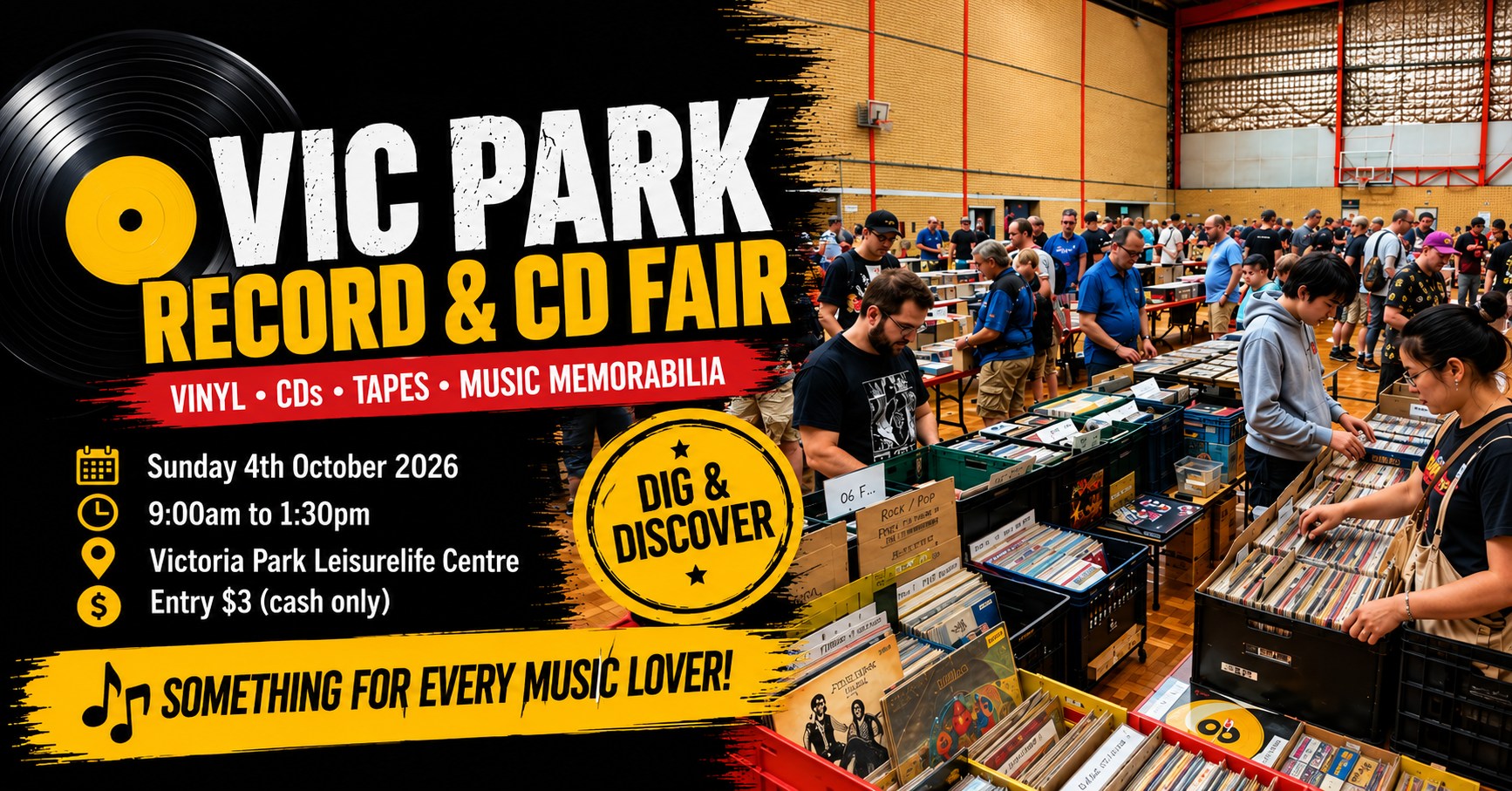 Vic Park Record & CD Fair 4 October 2026