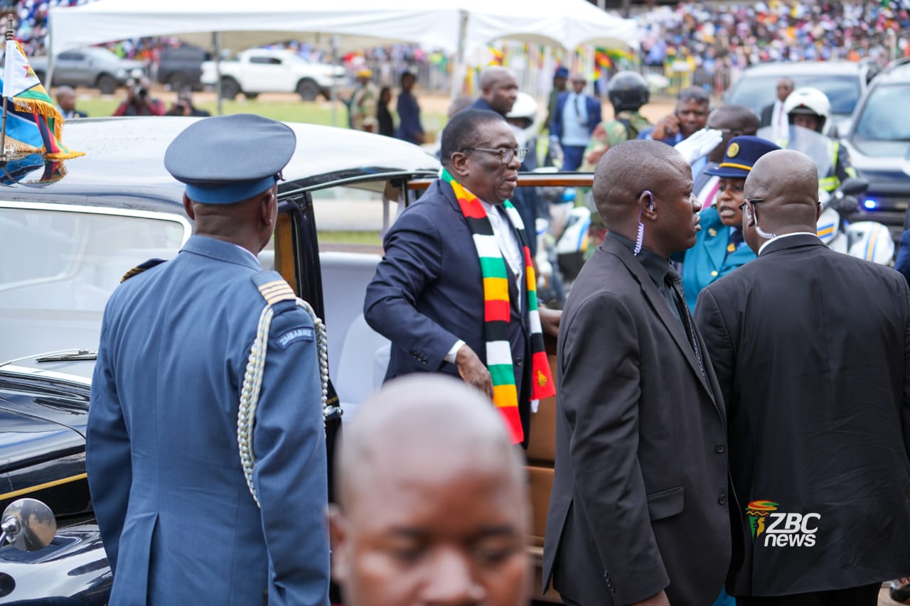 PRESIDENTS MNANGAGWA, BOKO ARRIVE FOR ZITF 2026 OFFICIAL OPENING