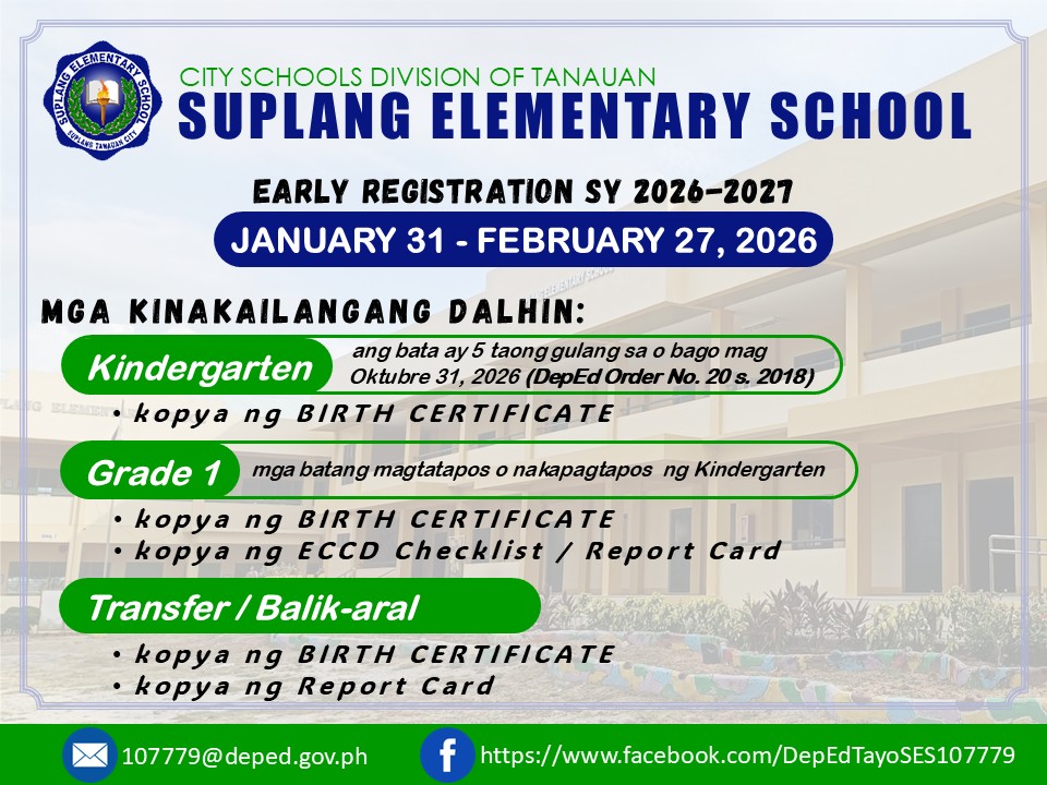 DepEd Tayo Suplang... - DepEd Tayo Suplang ES - Tanauan City