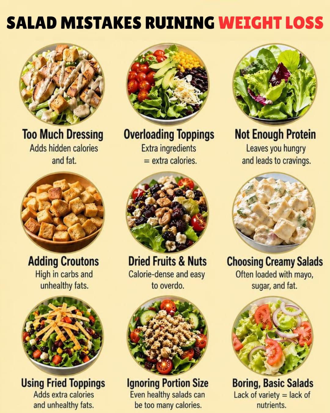 calories green salad no dressing Your “healthy” might be the reason the scale isn't moving 👀🥗 Hidden calories, low protein, and the wrong toppings can turn a light meal into a calorie bomb without you realizing real model series