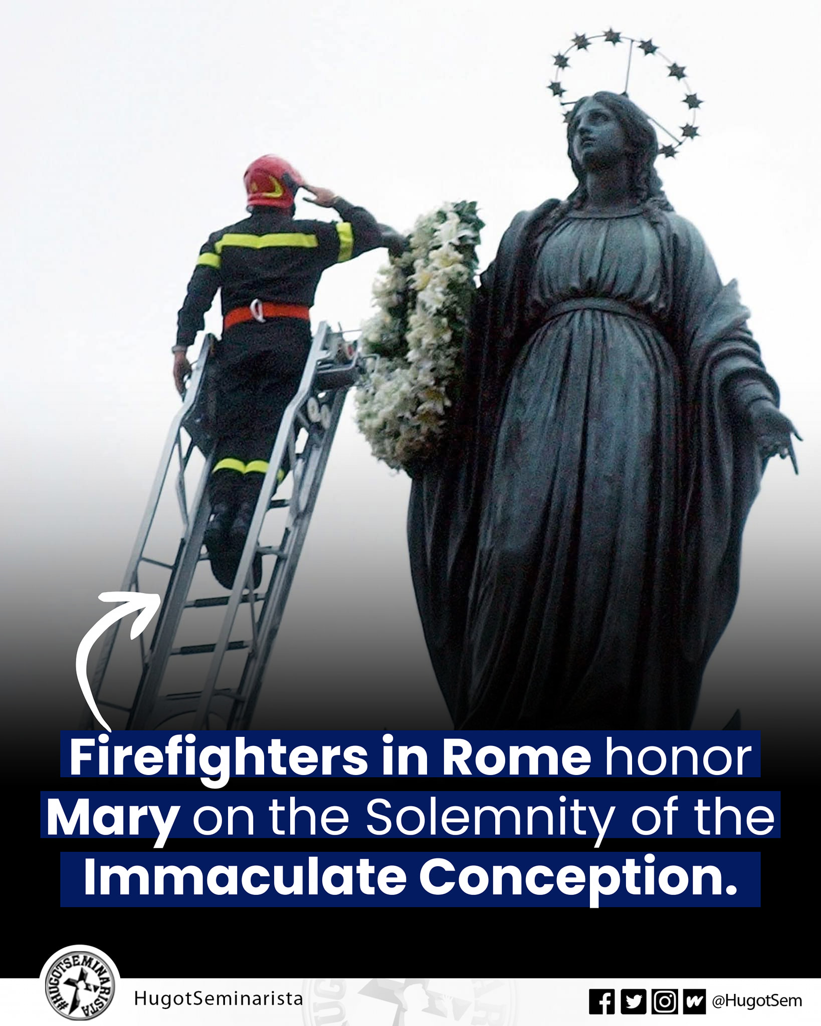 HugotSeminarista - LOOK: Fire fighters in Rome honors Mary on the ...