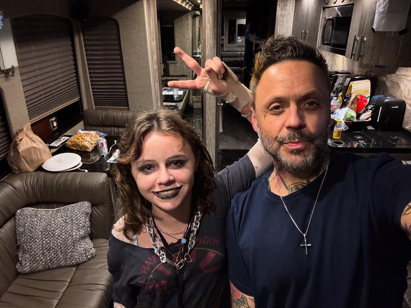 Blue - No big deal just me and my rocker awesome daughter on the tour ...