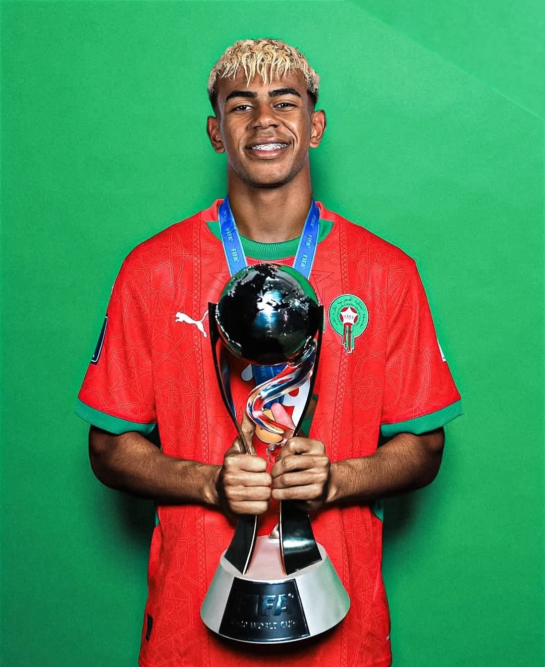 🇪🇸✨ In 2022, Lamine Yamal was celebrating in a Morocco shirt