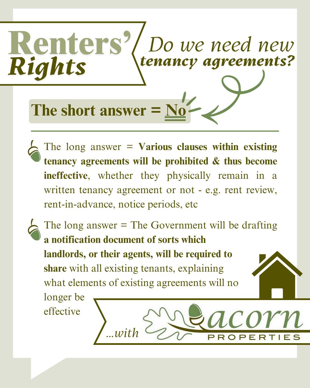 Acorn - 📝 Renters' Rights Act 2025 📝 Will you need whole new tenancy ...