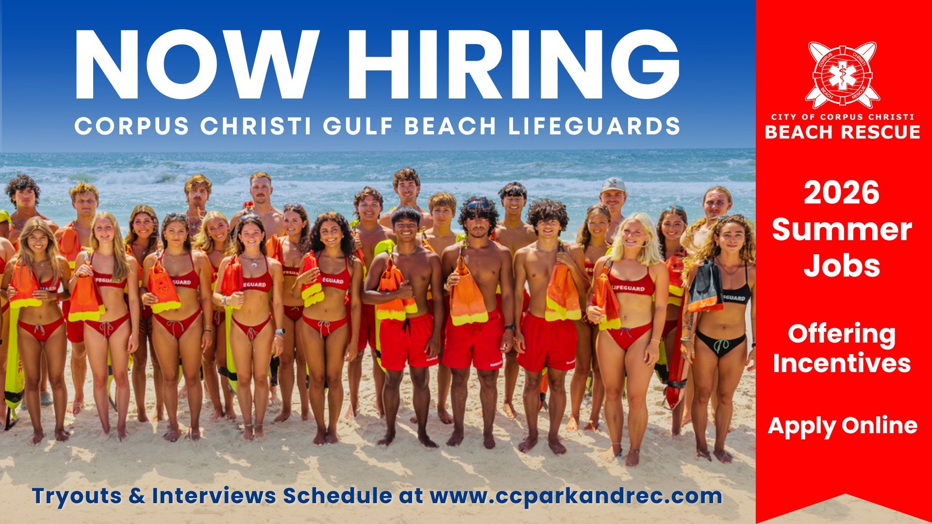 The Corpus Christi Parks and Recreation Department is hiring Gulf 