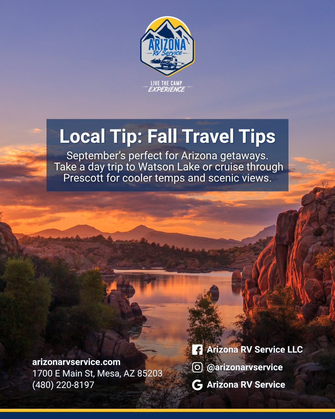 Arizona - Before you hit the road, stop by for a pre-trip checkup. 📍 ...