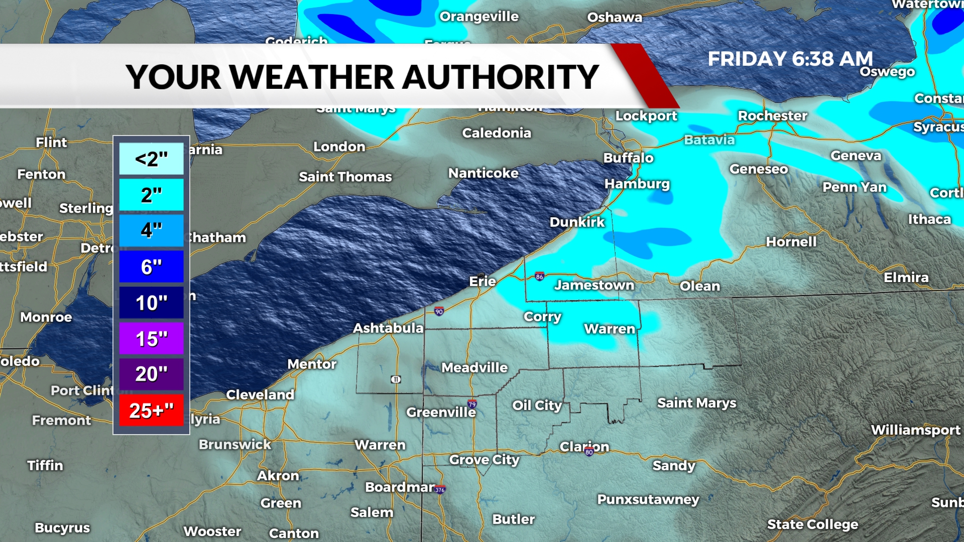 JET/FOX/YourErie - The snow could intensify near or after midnight ...