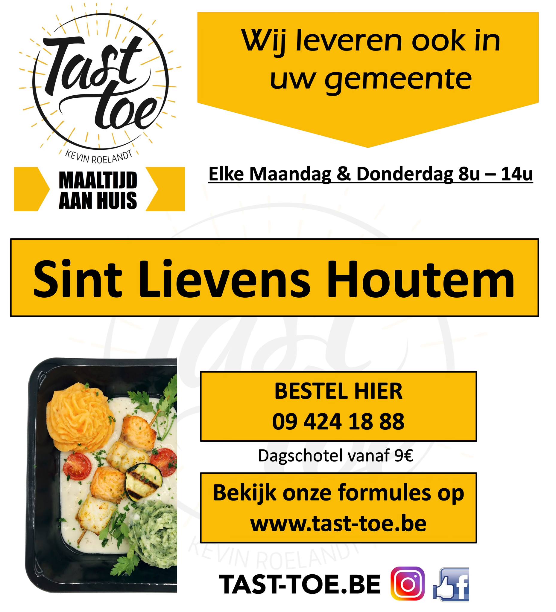 Tast-toe - Maaltijd aan huis in Sint Lievens houtem 🔥 👉... | Facebook