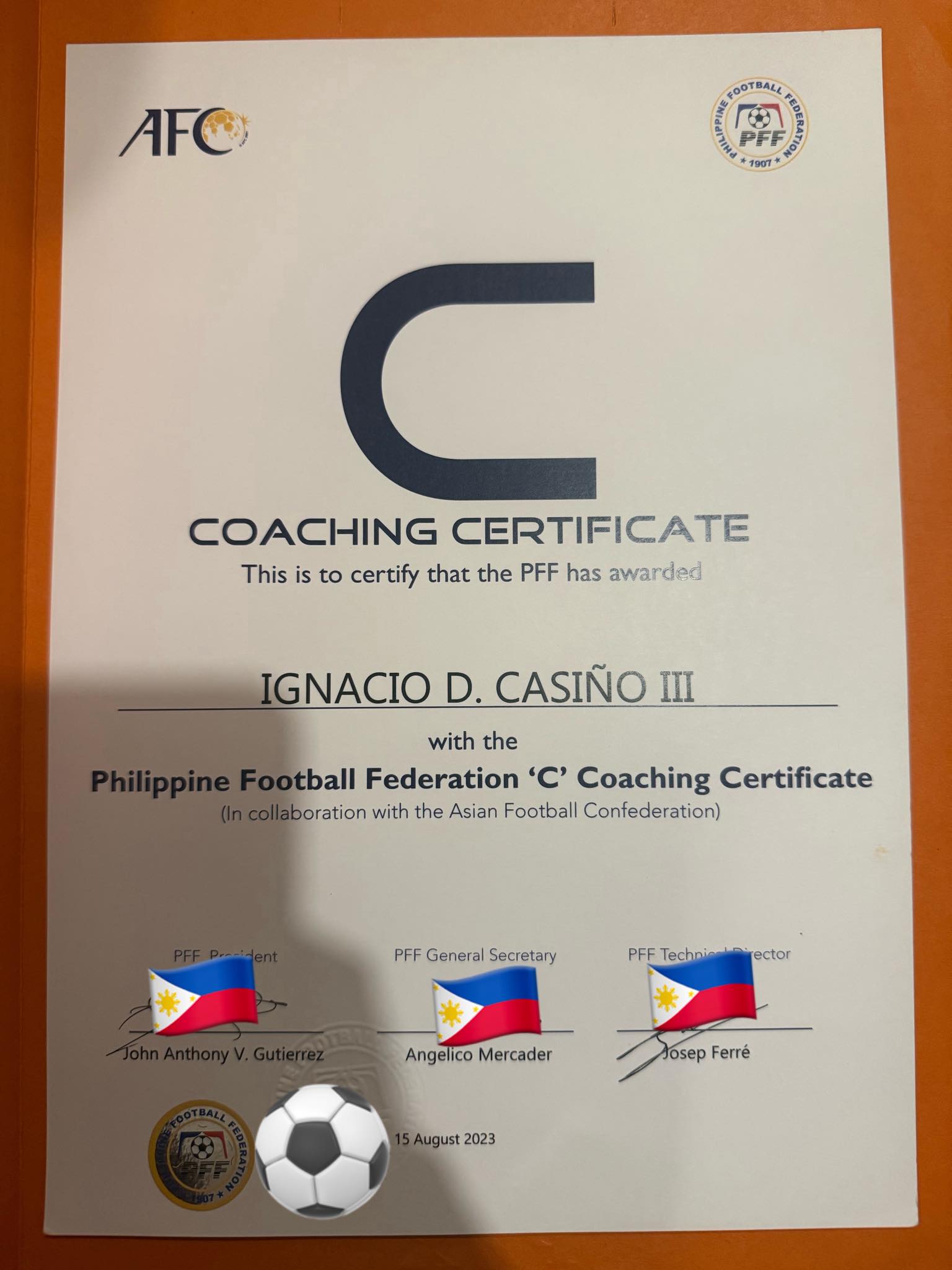 Big congratulations to Coach Kots... - Manila Montet FC | Facebook