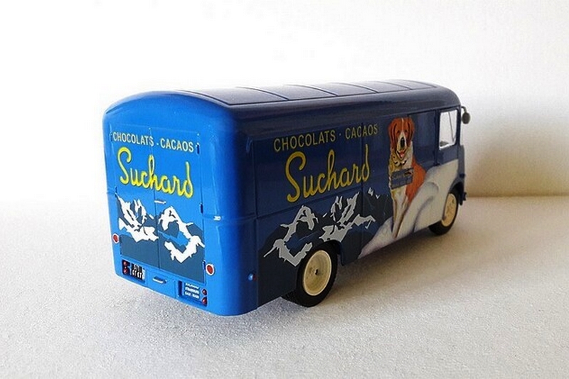 Miniature CITROËN Type 23 HLZ Suchard - Échelle 1/43 Par IXO, Van Utilitaire, Neuve Avec Sa Revue